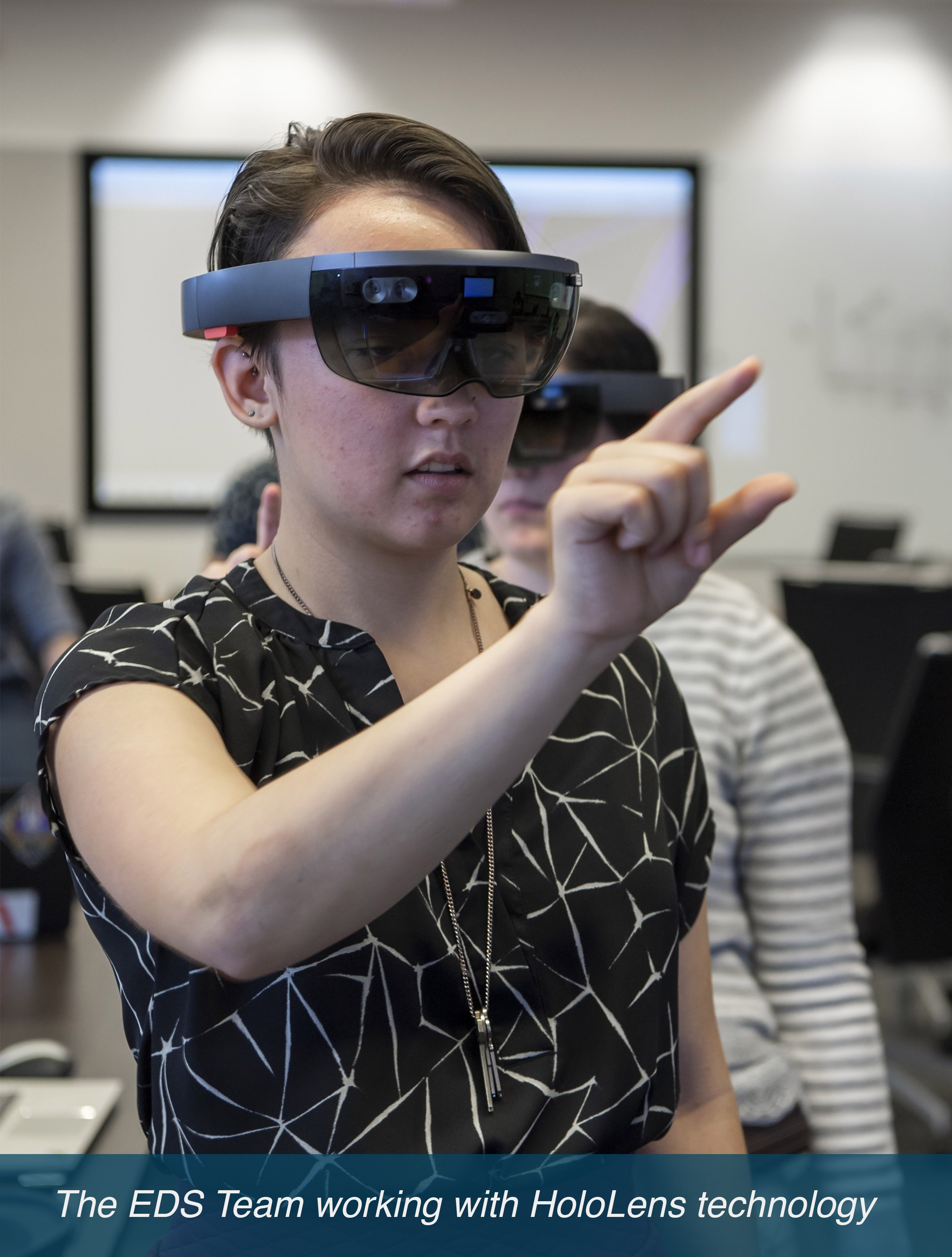 The EDS Team working with HoloLens technology